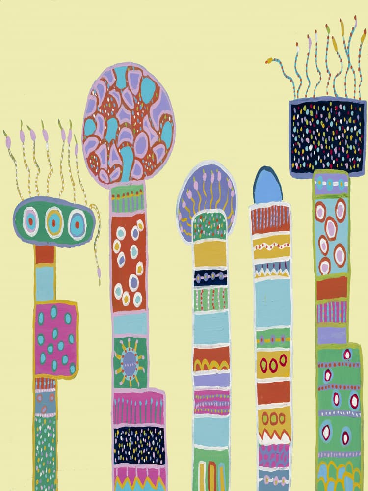 Vibrant Imaginary Garden by Helen Joynson — canvas wall art
