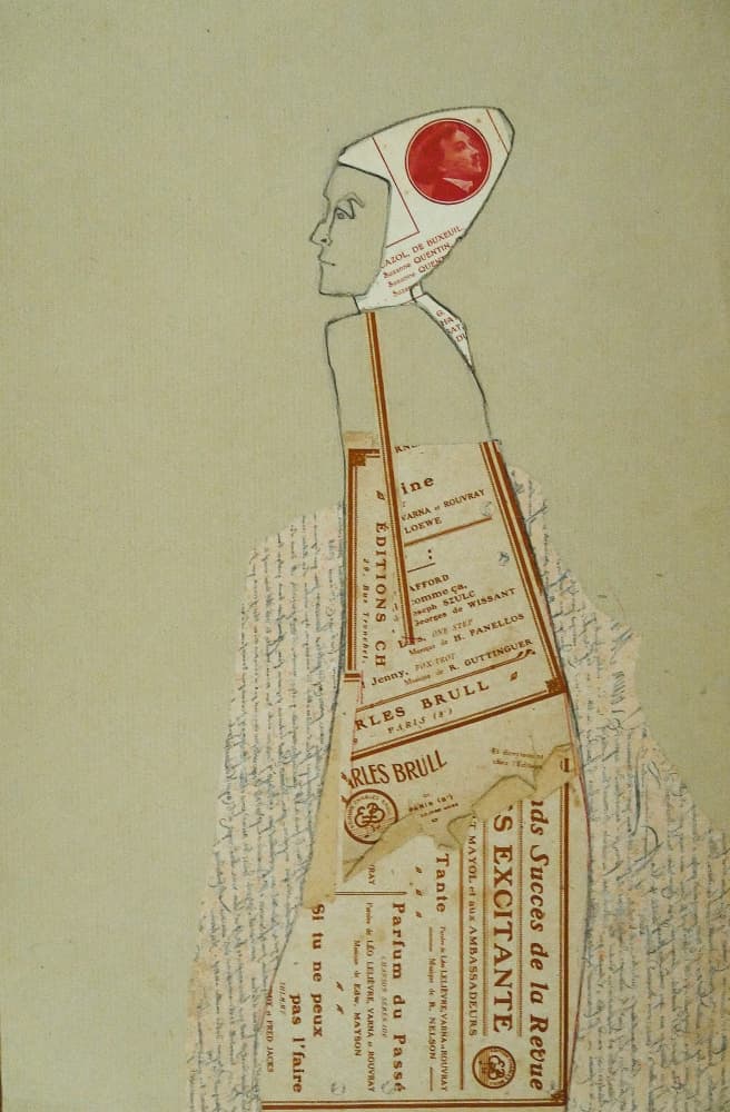 Vintage Paper Profile by Doris Schmitz — canvas wall art