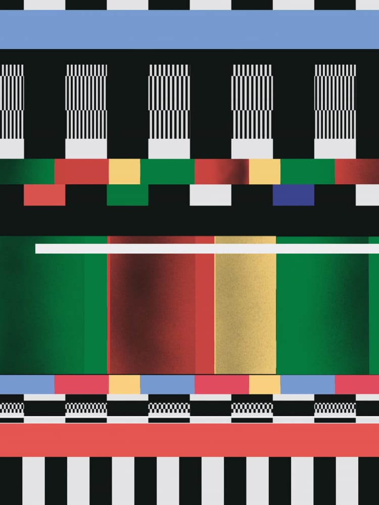 Retro TV Test Pattern by Little Dean — canvas wall art