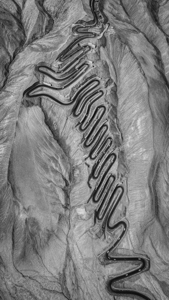 Serpentine Mountain Road by Irene Wu — canvas wall art
