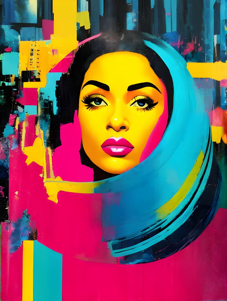 Vibrant Pop Art Woman by Cicero Spin — canvas wall art