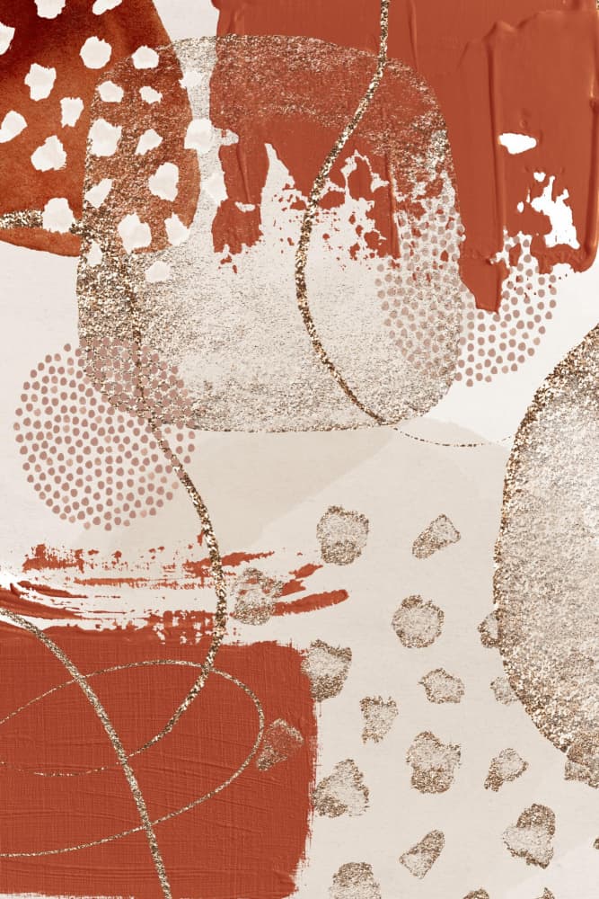 Golden Terracotta Abstract by Sally Ann Moss — canvas wall art