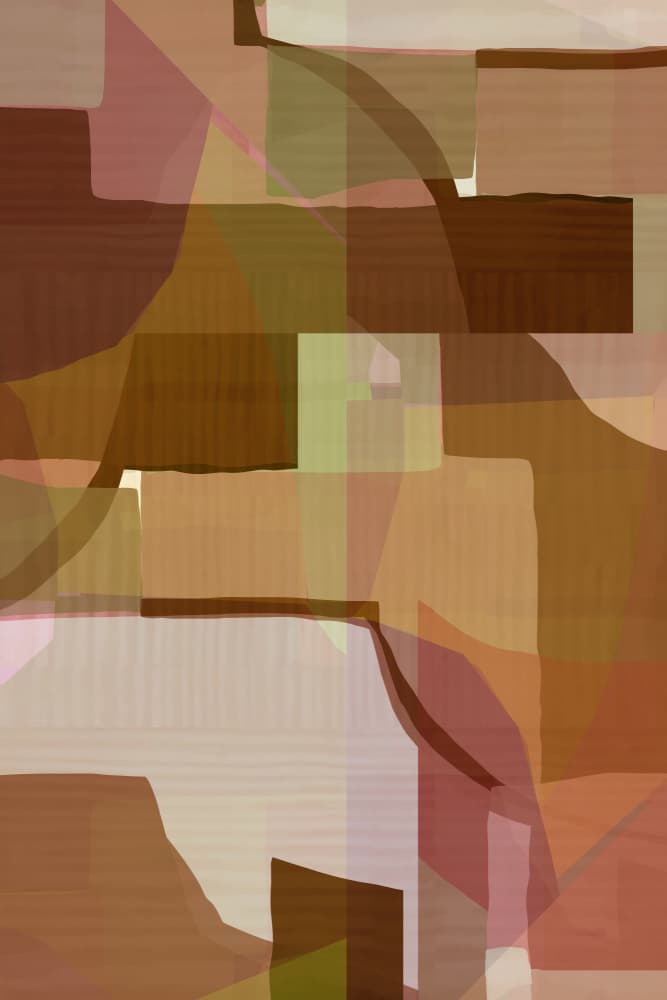 Earthy Layered Abstract by cartissi — canvas wall art
