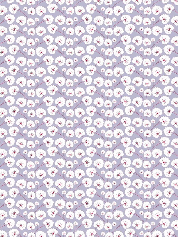 Lavender Floral Pattern by kathrinmay — canvas wall art