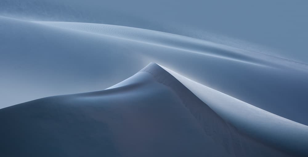 Serene Blue Dunes by Shanyewuyu — canvas wall art