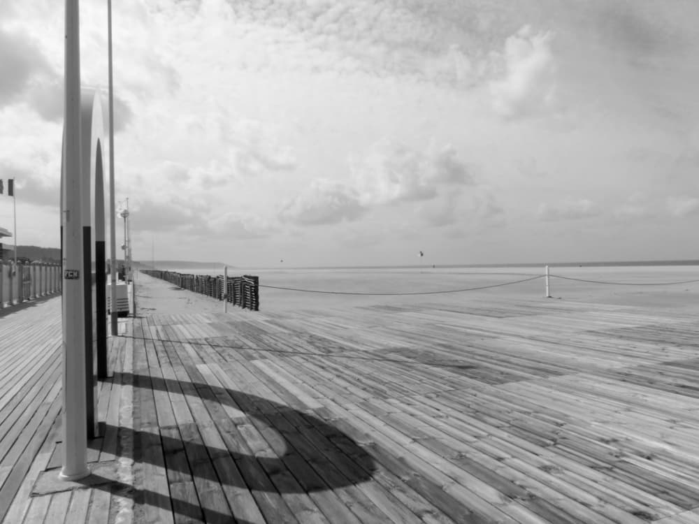 Coastal Boardwalk Horizon by annehedelin — canvas wall art
