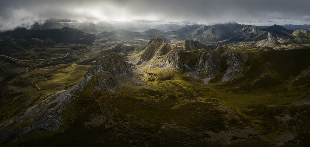 Sunlit Mountain Valley by Juan I. Cuadrado — canvas wall art