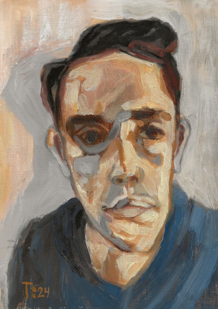 Shadowed Gaze Portrait by Tore Bahnson — canvas wall art