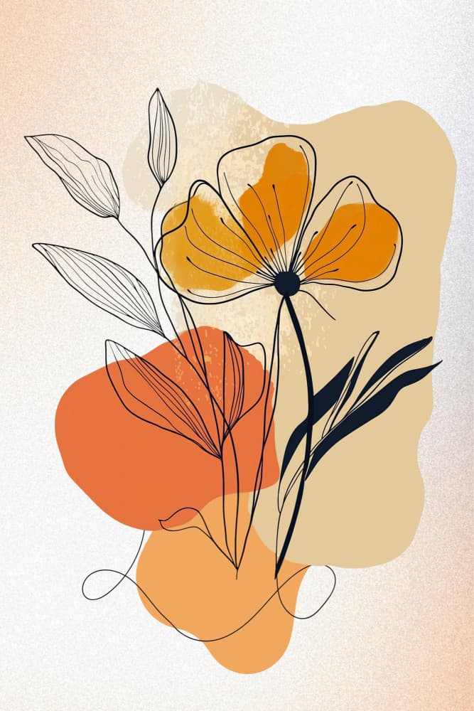 Modern Botanical Bloom by Sally Ann Moss — canvas wall art