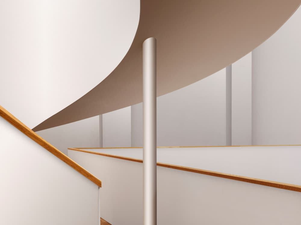 Modern Staircase Curves by Shuchuan Liu — canvas wall art