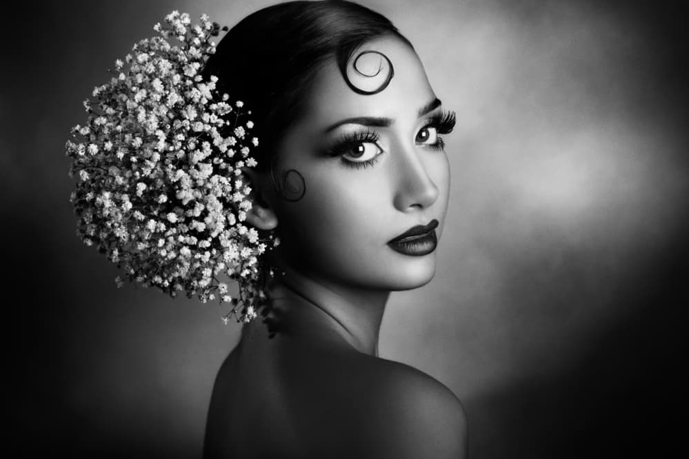 Pensive Floral Beauty by Peppe Tambè — canvas wall art