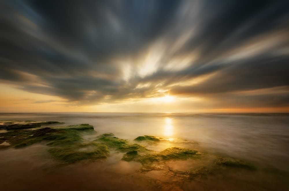 Golden Ocean Sunset by Piotr Krol (Bax) — canvas wall art