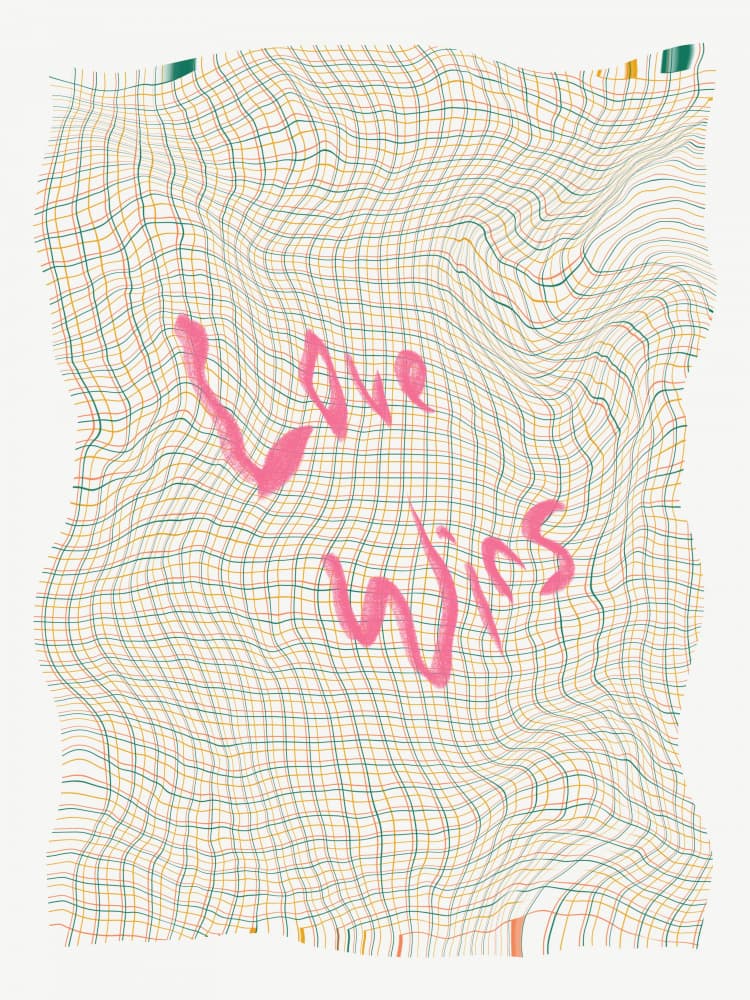 Love Wins Wavy Grid by Little Dean — canvas wall art