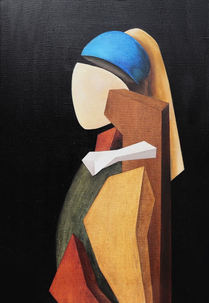 Geometric Pearl Profile by Alexander Trifonov — canvas wall art