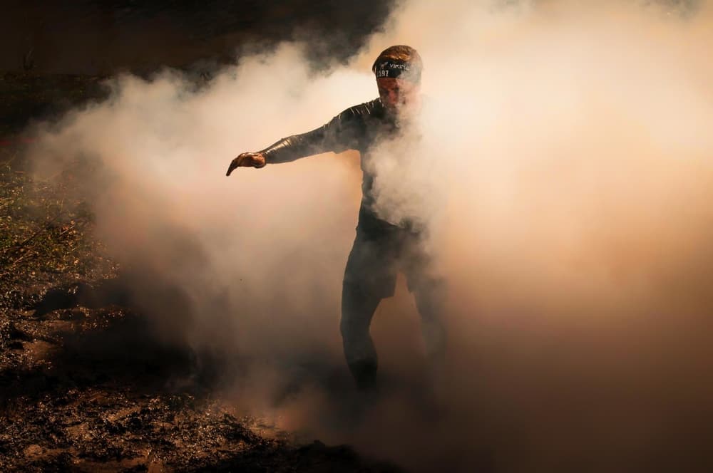 Mud Run Warrior by Benny Pettersson — canvas wall art