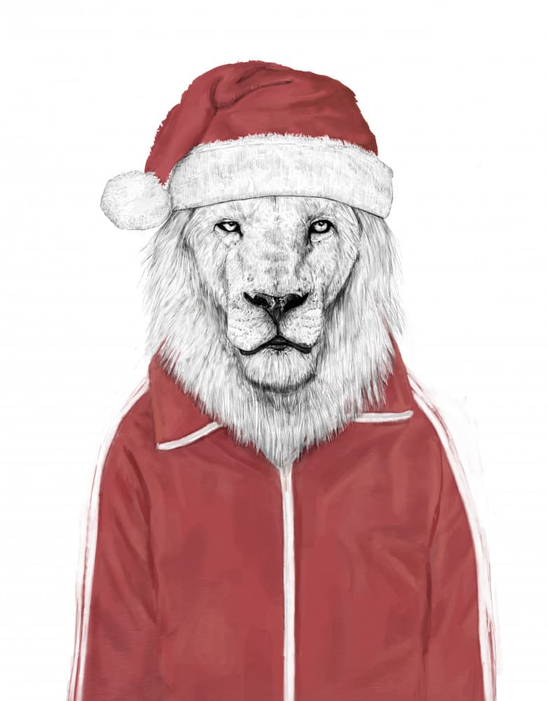 Festive Lion Street Style by Balazs Solti — canvas wall art