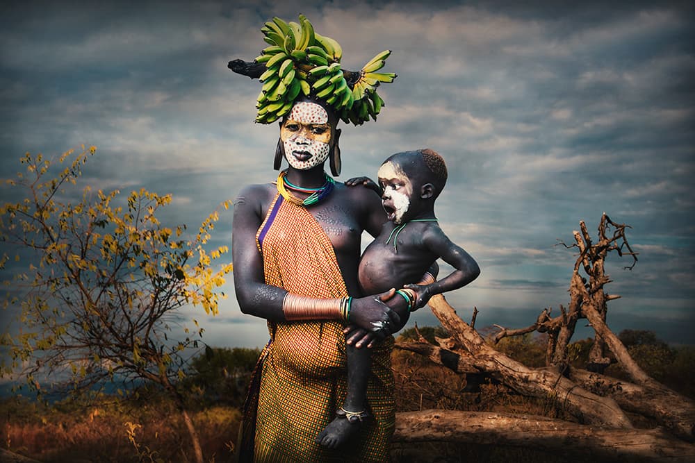 Mother and Child Adorned by Svetlin Yosifov — canvas wall art