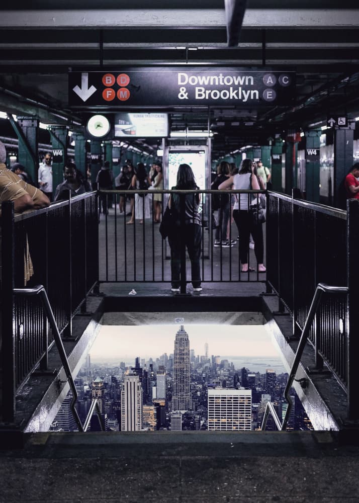 Subway Cityscape View by Ariz Rab — canvas wall art