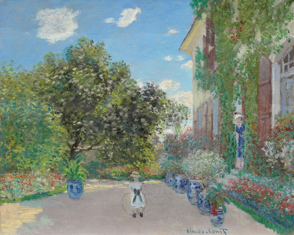 The Artist's House At Argenteuil (1873) by Claude Monet — canvas wall art
