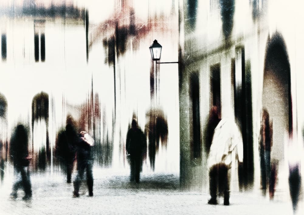 Blurred City Walk by Samanta Krivec — canvas wall art
