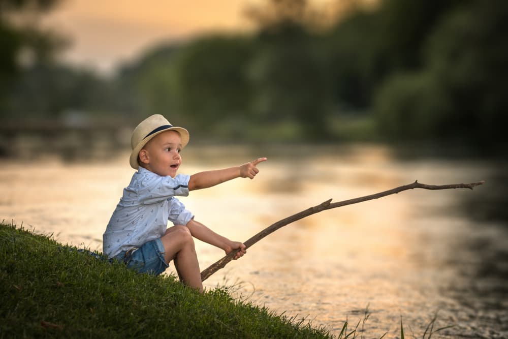 Childhood River Wonder by Joško Šimic — canvas wall art