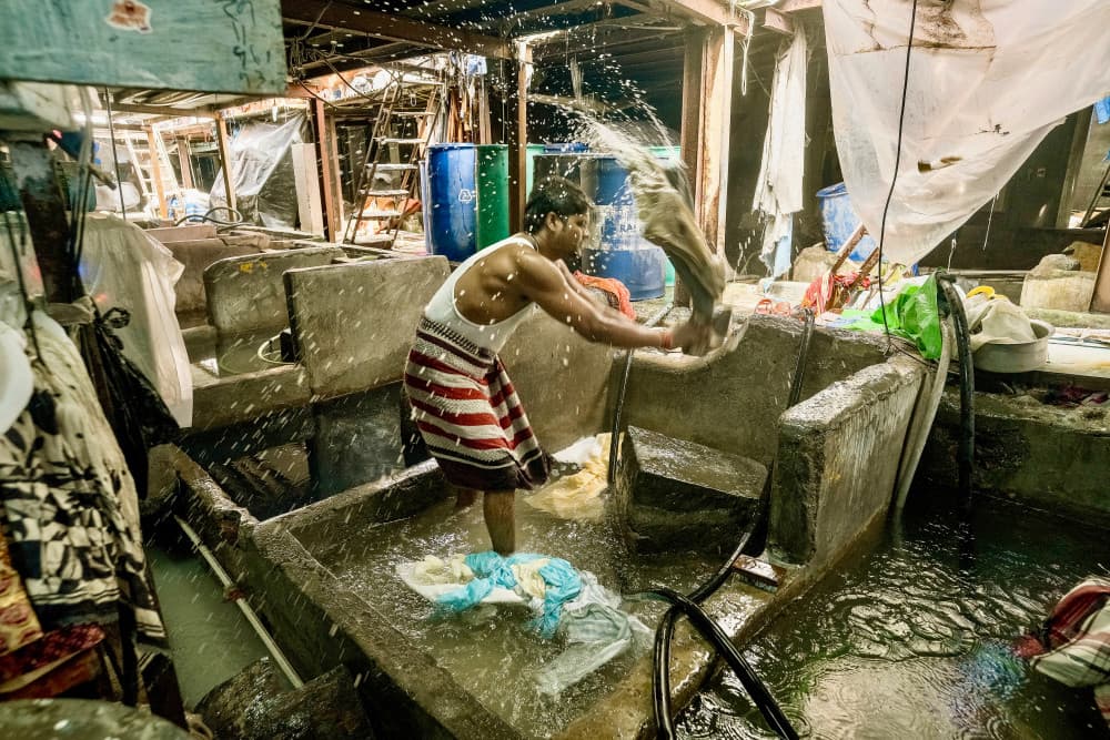 Washing Clothes Splash by Subhajit Das — canvas wall art