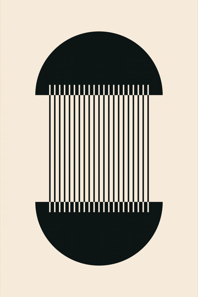 Abstract Half Circles Lines by jay stanley — canvas wall art