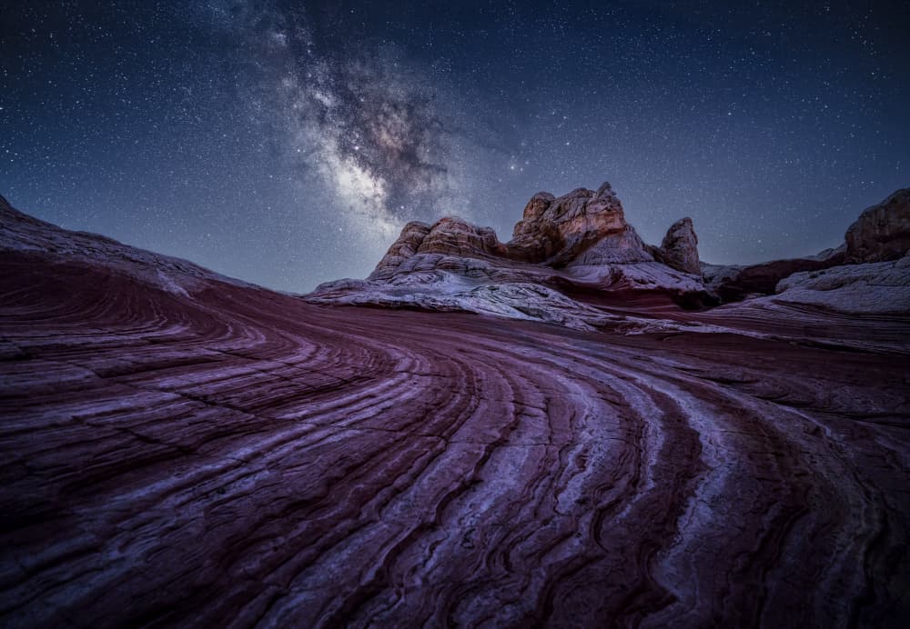 Milky Way Desert Patterns by Catherine Lu — canvas wall art