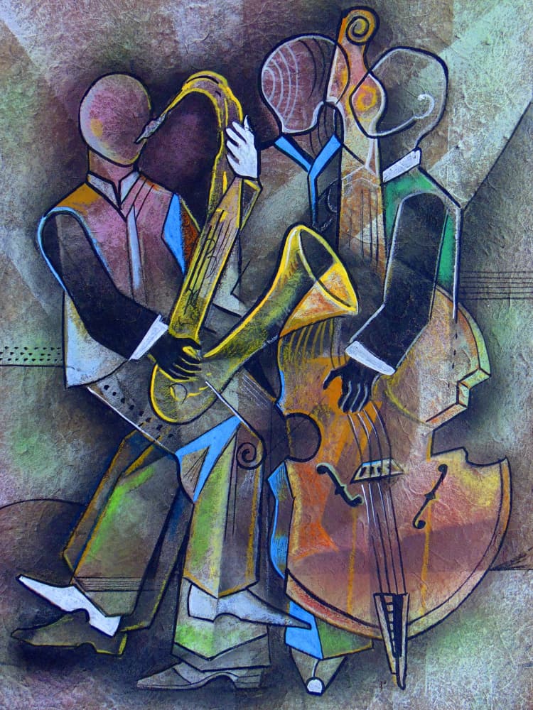 Abstract Jazz Band by Ricardo Maya — canvas wall art