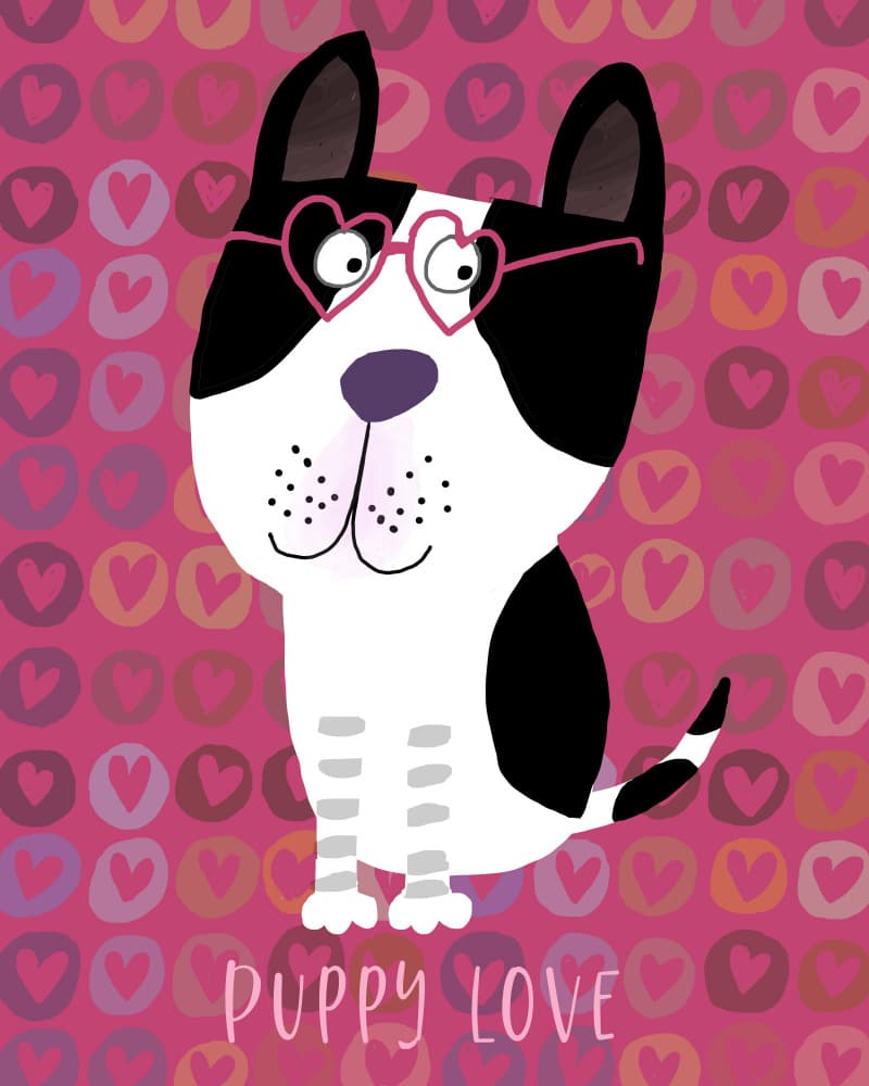 Puppy Love Dog by Carla Daly — canvas wall art