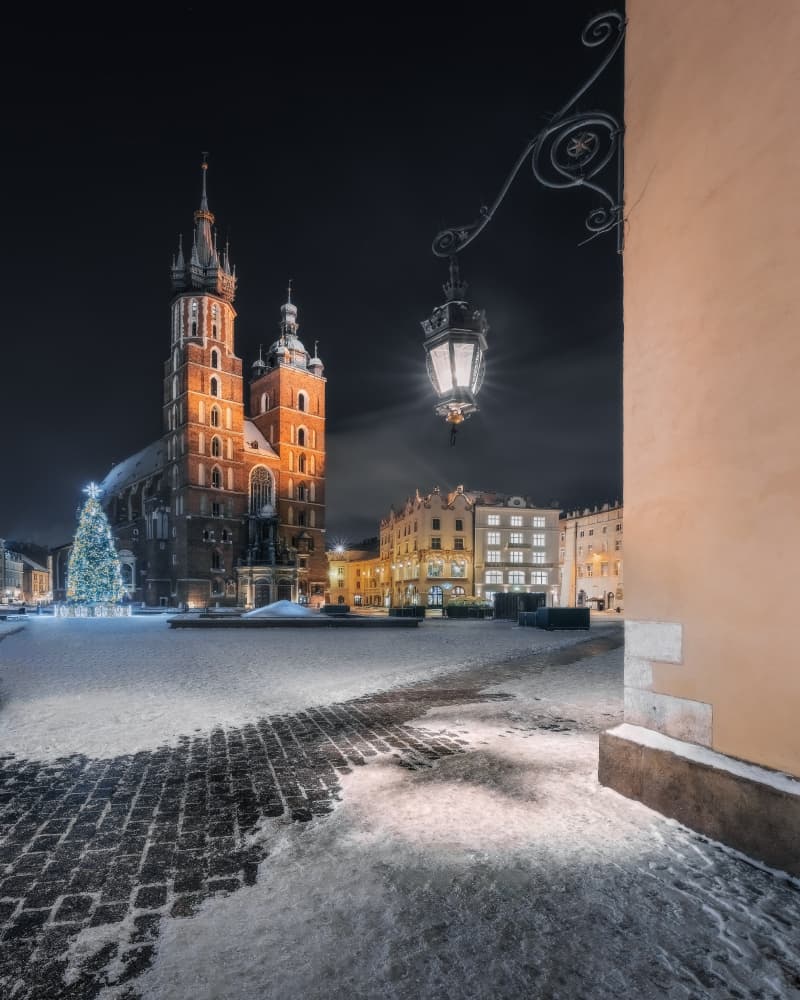 Old Town Christmas Glow by Nicholas — canvas wall art