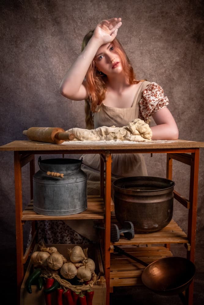 Rustic Kitchen Baker by MAZAL TOV MATTY OZERI — canvas wall art