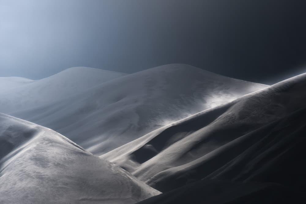Winter Light Peaks by Majid Behzad — canvas wall art