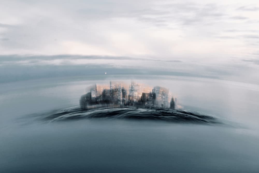 City In The Mist by Christina Sillen — canvas wall art