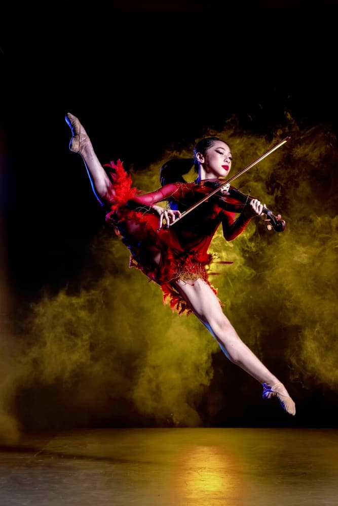 Dramatic Violin Dance by Agus Adriana — canvas wall art
