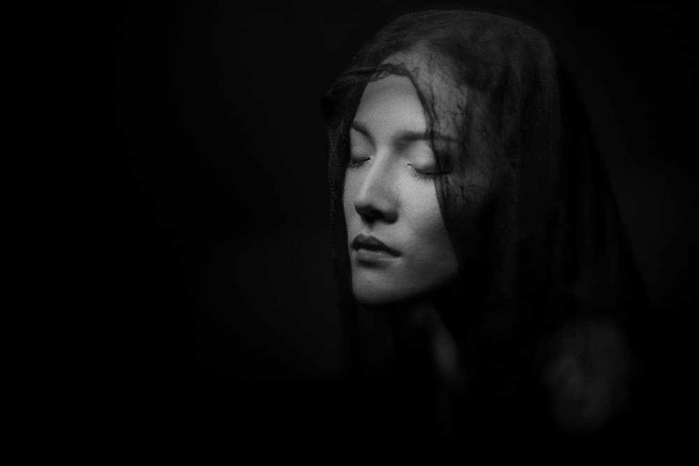 Serene Veiled Woman by Thanakorn Chai Telan — canvas wall art