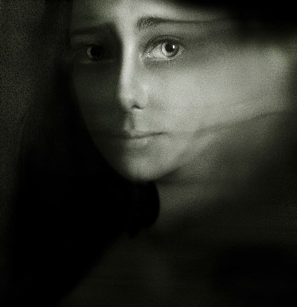 Pensive Young Woman by Svetlana Melik-Nubarova — canvas wall art