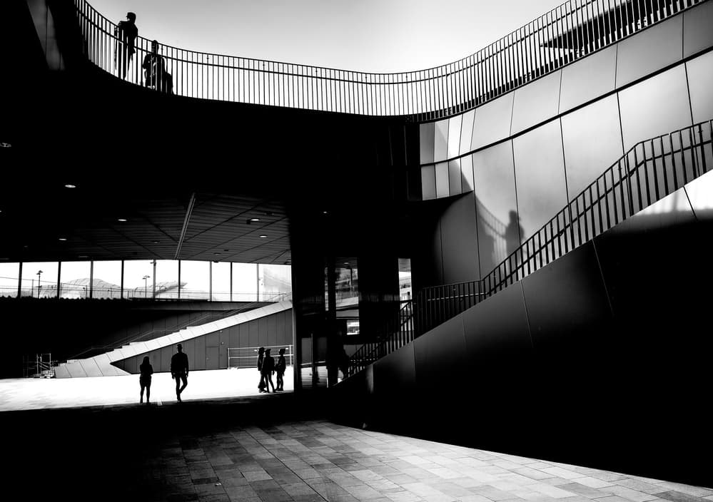 Modern Staircase Silhouettes by Alessandro L.  Rocchi — canvas wall art