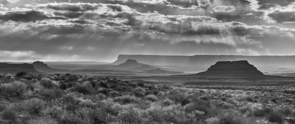 Dramatic Desert Light Rays by Jennifer Zhao — canvas wall art