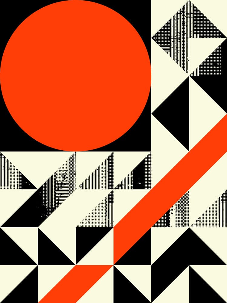 Geometric Red Circle by Petr Strnad — canvas wall art