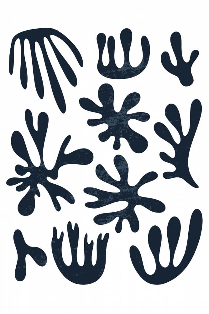 Organic Blue Forms by jay stanley — canvas wall art