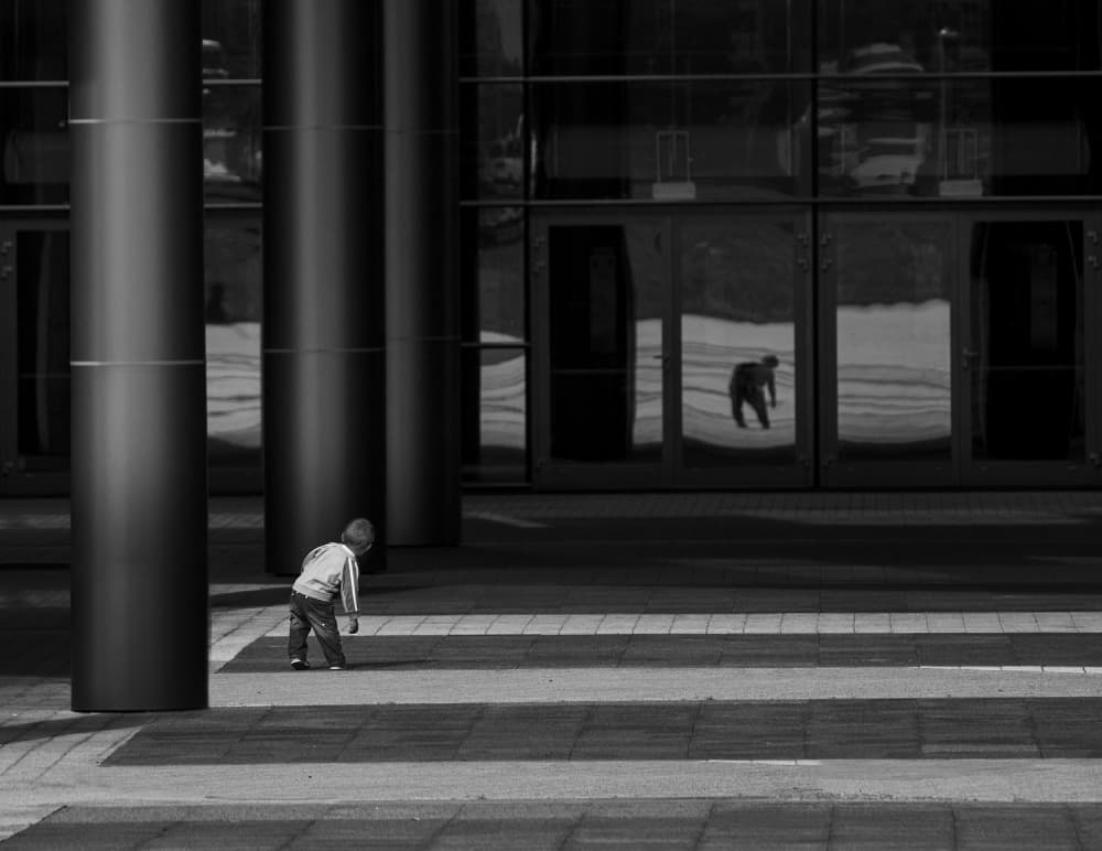 Urban Child Reflection by Anna Niemiec — canvas wall art