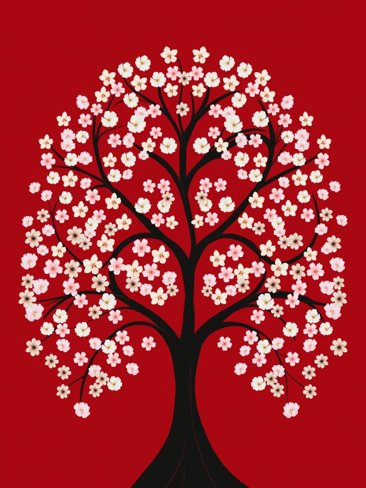 Blossom Heart Tree by Little Dean — canvas wall art