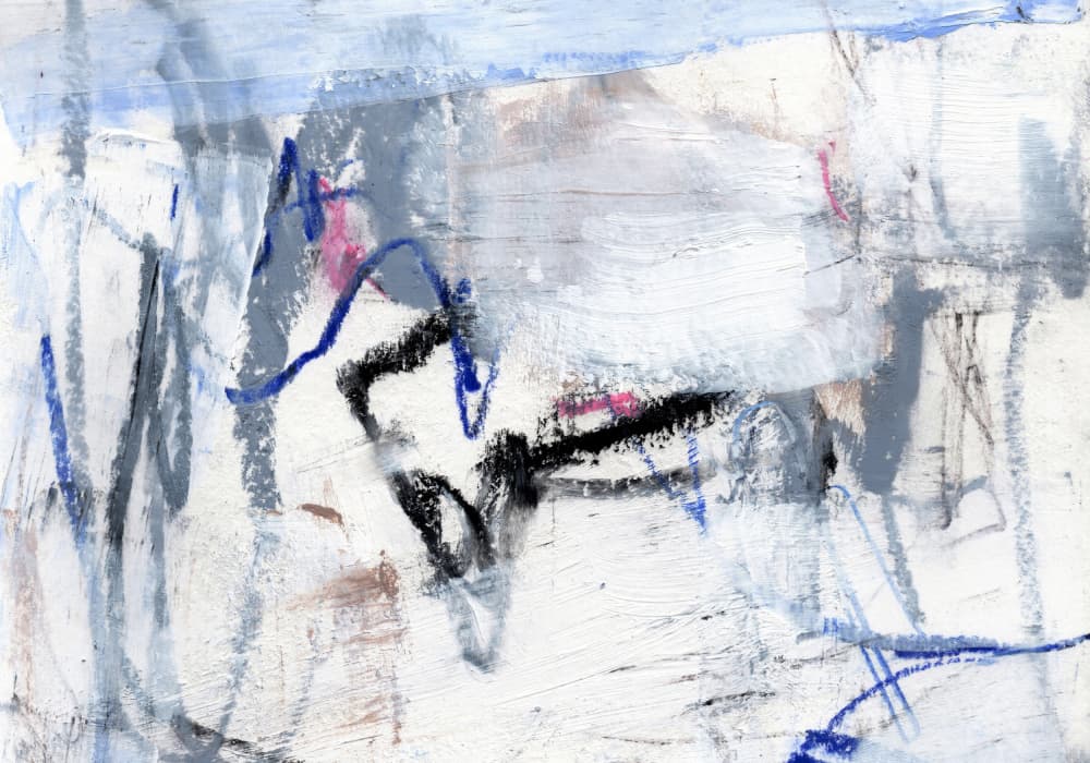 White Abstract Expression by uplusmestudio — canvas wall art
