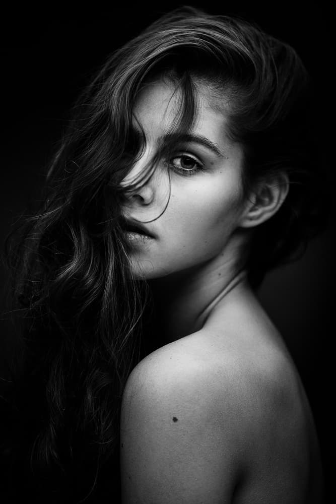 Sensual Gaze Portrait by Martin Krystynek MQEP — canvas wall art