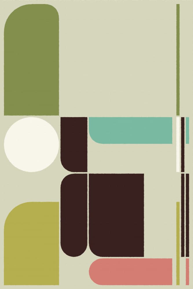 Geometric Color Blocks by Rafa Mateo — canvas wall art