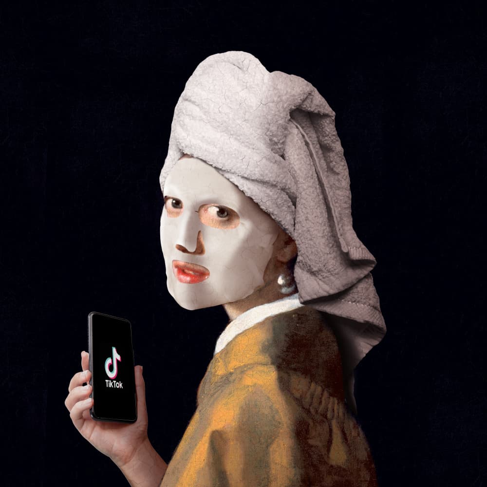 Modern Skincare Portrait by Artem Pozdniakov — canvas wall art