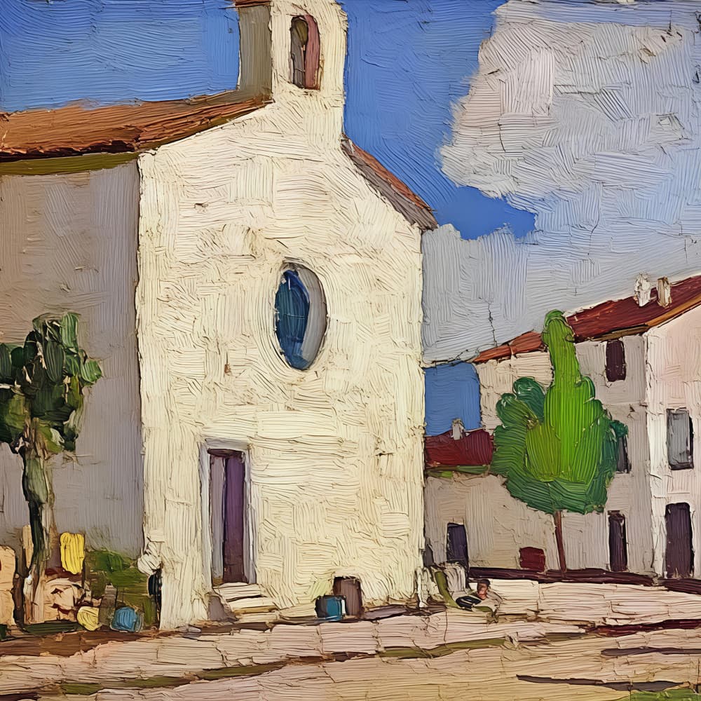 Quaint Village Church by Avanesova Elena — canvas wall art
