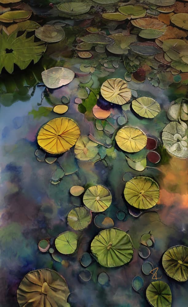 Vibrant Water Garden by Ruth Day — canvas wall art