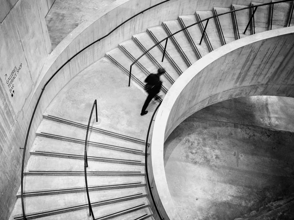 Dynamic Spiral Ascent by Debarshi Mukherjee — canvas wall art